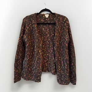 Alps Womens Chunky Cardigan Alpaca Blend Boho Artisan Cottagecore Cozy M